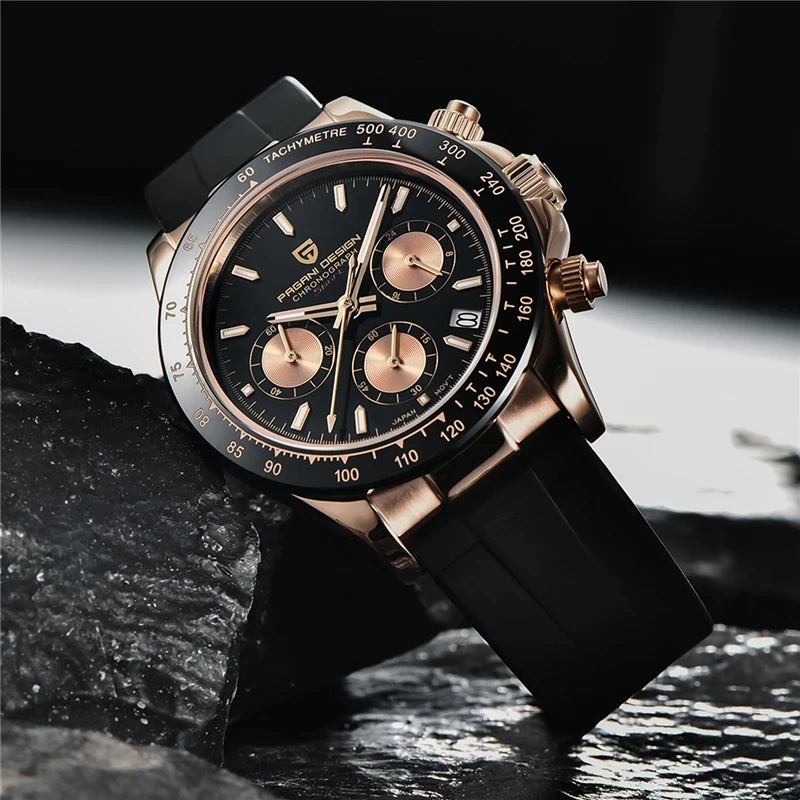 Pagani design novos relógios de quartzo masculino marca superior luxo relógio ouro japão vk63 movimento vidro safira relógio masculino relogio masculino