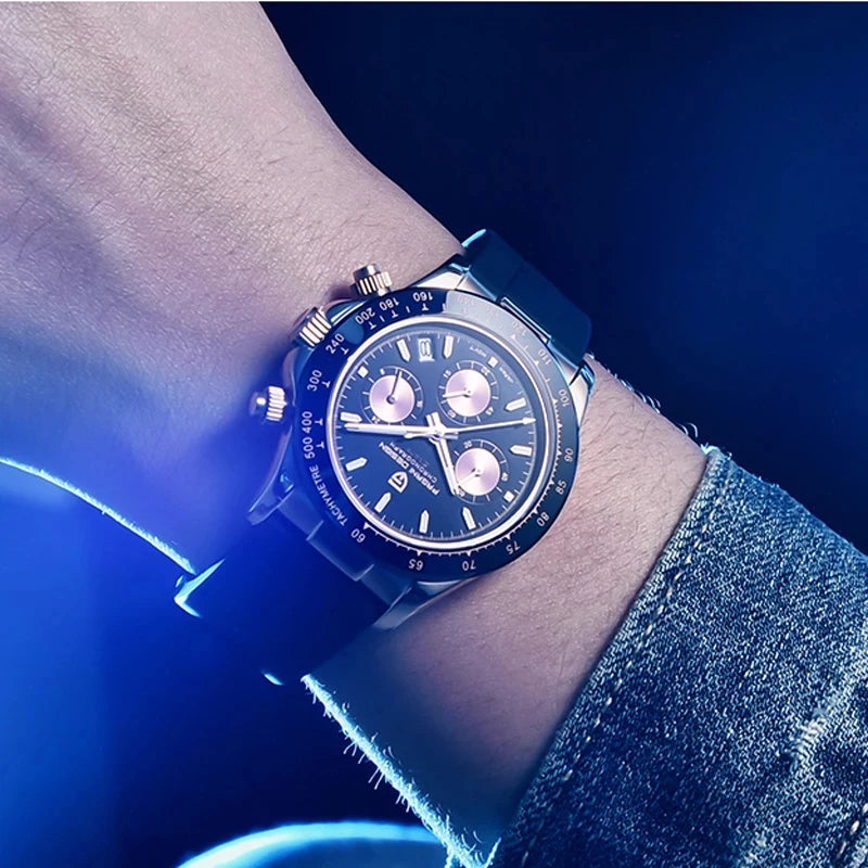Pagani design novos relógios de quartzo masculino marca superior luxo relógio ouro japão vk63 movimento vidro safira relógio masculino relogio masculino