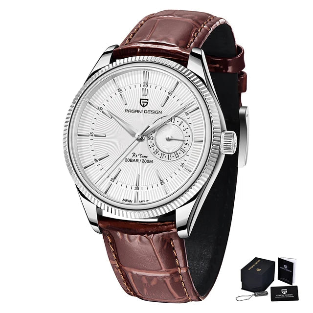 Pagani design masculino relógios de pulso quartzo luxo vidro safira mergulhador relógio masculino 200m à prova dwaterproof água data relógio de negócios para homem
