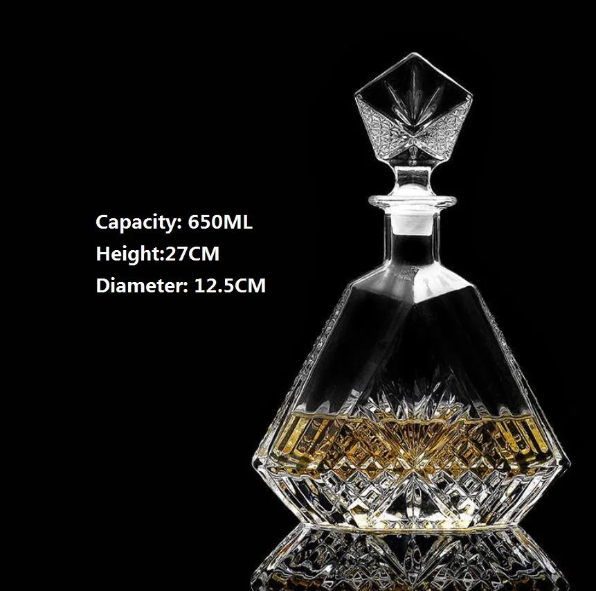 Cristal Whisky Decanter Garrafa, Copo De Vinho, Recipientes De Cerveja, Copo De Vidro, Home Bar Ferramentas, Decoração