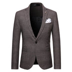 (Jaquetas + colete + calça) masculino noivo vestido de casamento xadrez ternos formais conjunto de alta qualidade moda masculina casual terno de negócios de três peças
