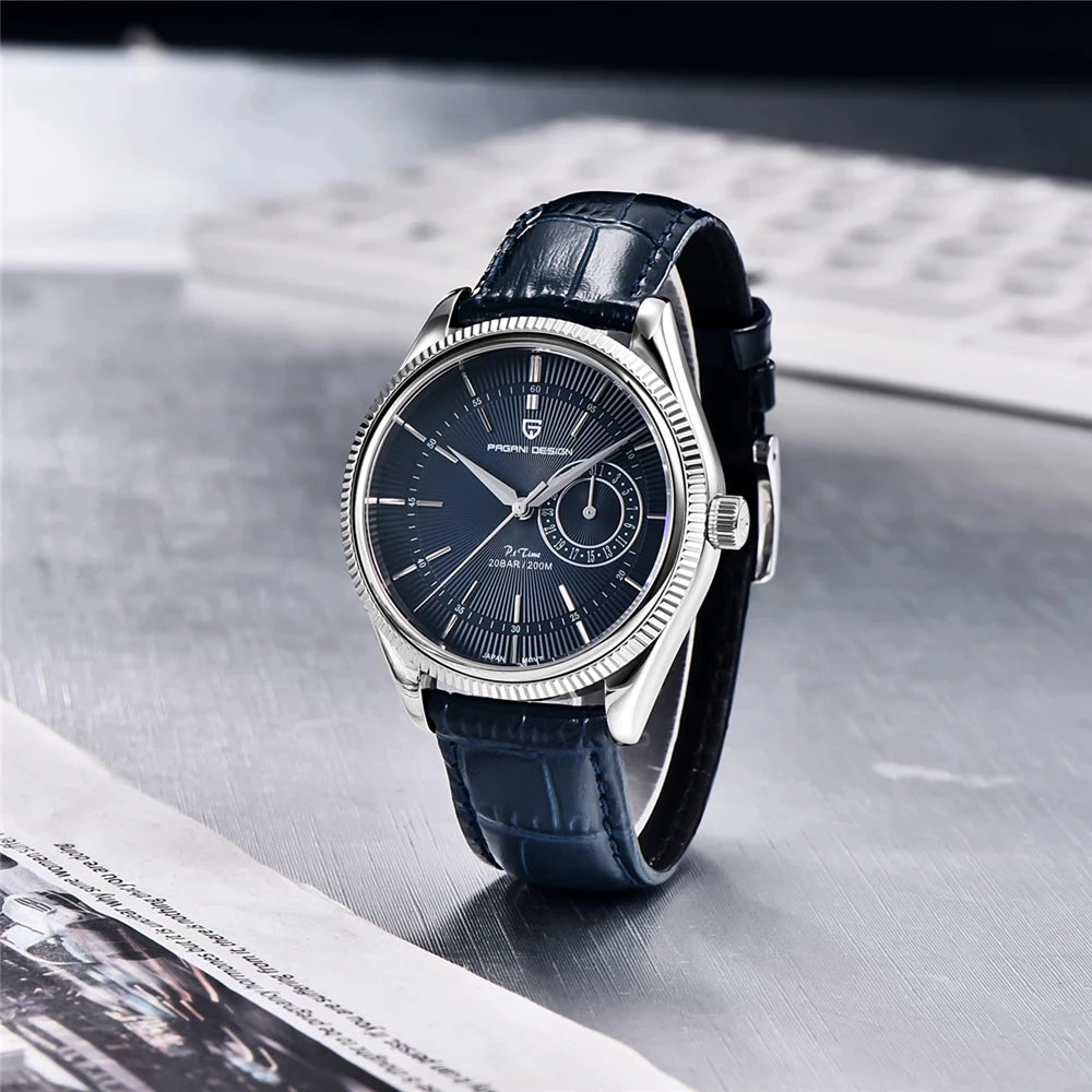 Pagani design masculino relógios de pulso quartzo luxo vidro safira mergulhador relógio masculino 200m à prova dwaterproof água data relógio de negócios para homem