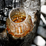 Copo de vinho vulcânico, irregular, estilo japonês, para presente, uísque, tesoura, copo de vinho vulcânico, irregular