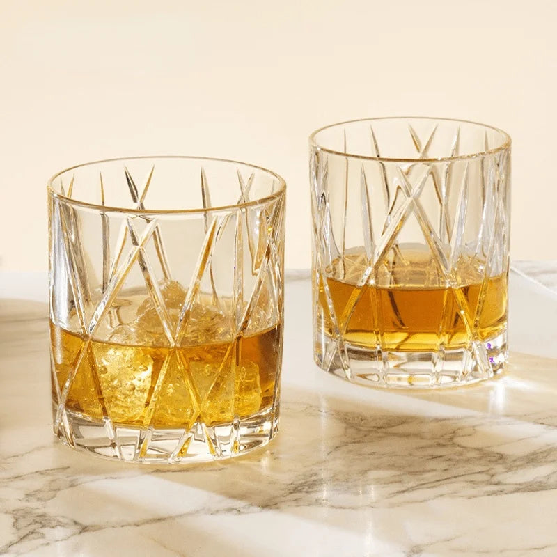 Estilo nórdico dinamarca cidade uísque vidro antiquado vinho mulled vinho copo sombra arte cristal claro copo de uísque para barra