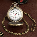 Nova luz led luminosa numerais árabes exibir trem de bronze locomotiva motor relógio de bolso de quartzo retro punk relógio de corrente de bolso