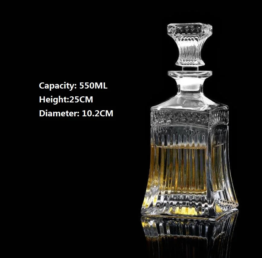 Cristal Whisky Decanter Garrafa, Copo De Vinho, Recipientes De Cerveja, Copo De Vidro, Home Bar Ferramentas, Decoração