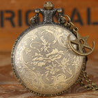 Retro bronze turquia bandeira design lua estrela círculo quartzo antigo relógio de bolso punk colar pingente para homem feminino com acessório