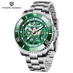 Pagani design relógio masculino de aço inoxidável à prova dwaterproof água relógio mecânico luxo vidro safira relógio automático relogio masculino
