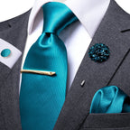 Gravata amarela marrom Paisley para homens, clipe de seda masculino, gravata de luxo, conjunto de abotoaduras, presente de casamento formal