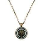 Vintage antigo quartzo gravidade bill cipher queda tempo gem relógio de bolso com caixa de presente conjunto colar pingente jóias para homens