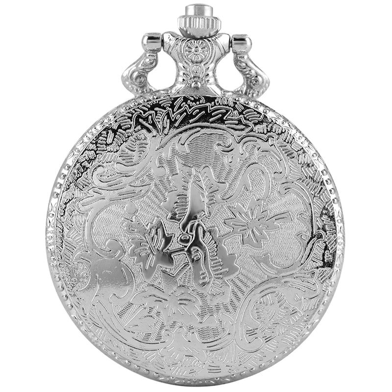 Luxo prata escudo coroa padrão relógio de bolso de quartzo moda colar pingente corrente jóias presente steampunk relógio para homem