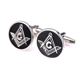 Wn abotoaduras maçônicas, camisas finas com esmalte de aço inoxidável, abotoaduras maçônicas, presente de marca da moda para um amigo