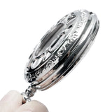 Popular anime preto mordomo kuroshitsuji cosplay sebastian ciel luxo colar de prata corrente relógio de bolso unisex presentes dos namorados