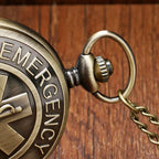 Quartz Pocket Watch para Enfermeira e Médico, EMT Retro, Técnico Médico de Emergência, Emblema Paramédico, EMS Rescue, Chain Pendant Gifts