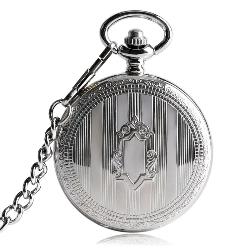 Vendas superiores prata steampunk esqueleto relógio de bolso mecânico automático com corrente erkek kol saati relógios masculino unisex presentes relógio
