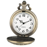 Estilo vintage Bronze Pingente Flush Poker Cartões Padrão Colar Relógio Cadeia Elegante 3D Poker Face Clock Quartz FOB Pocket Watch