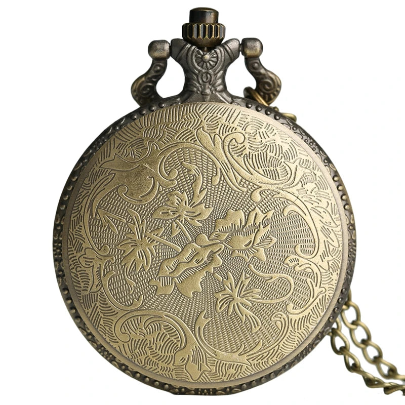 Estilo vintage Bronze Pingente Flush Poker Cartões Padrão Colar Relógio Cadeia Elegante 3D Poker Face Clock Quartz FOB Pocket Watch