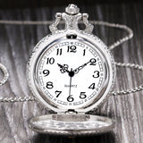 Venda quente de luxo popular masculino retro quartzo prata relógio bolso mason padrão vintage pingente presente feminino colar corrente