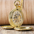 Top luxo suave numerais romanos relógio de bolso mecânico do vintage steampunk mão enrolamento relógio masculino fob com corrente gancho