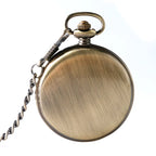 Madeira do vintage caso redondo relógio de bolso de luxo quartzo analógico metade caçador para homens feminino fob relógio de madeira com corrente presente superior ulzzang