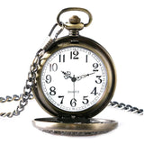 Madeira do vintage caso redondo relógio de bolso de luxo quartzo analógico metade caçador para homens feminino fob relógio de madeira com corrente presente superior ulzzang