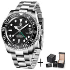 Pagani design 40mm luxo masculino relógio de pulso mecânico aço inoxidável gmt marca superior vidro safira relógios masculinos reloj hombre