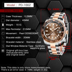 Pagani design 40mm luxo masculino relógio de pulso mecânico aço inoxidável gmt marca superior vidro safira relógios masculinos reloj hombre
