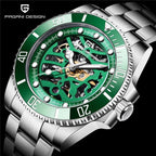 Pagani design relógio masculino de aço inoxidável à prova dwaterproof água relógio mecânico luxo vidro safira relógio automático relogio masculino
