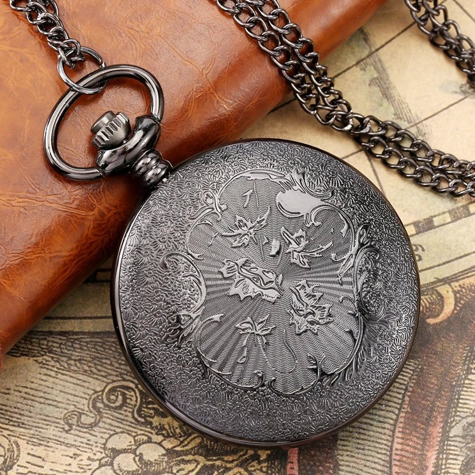 Exquise estrelado azul dial pingente bronze oco caso relógio de bolso de quartzo numerais romanos retro relógios lembrança presente para homens