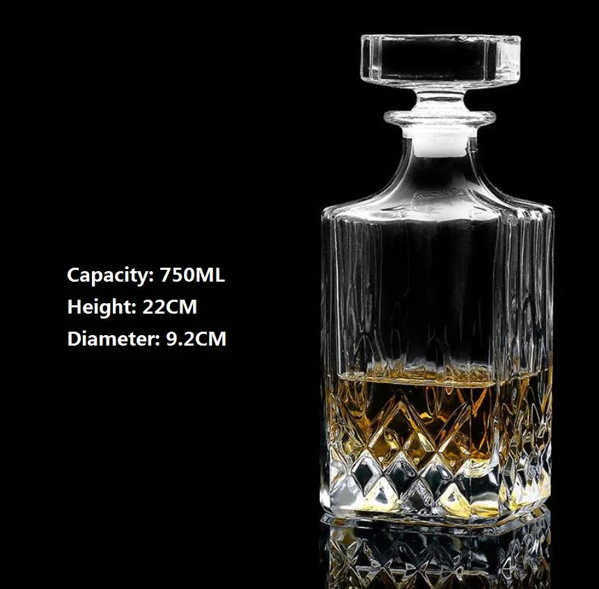 Cristal Whisky Decanter Garrafa, Copo De Vinho, Recipientes De Cerveja, Copo De Vidro, Home Bar Ferramentas, Decoração