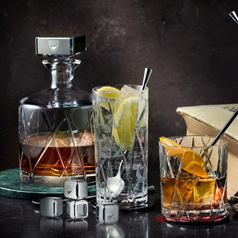Estilo nórdico dinamarca cidade uísque vidro antiquado vinho mulled vinho copo sombra arte cristal claro copo de uísque para barra