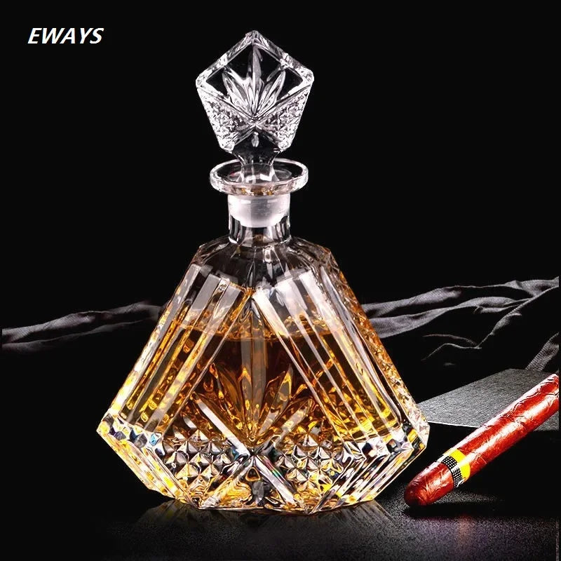 Cristal Whisky Decanter Garrafa, Copo De Vinho, Recipientes De Cerveja, Copo De Vidro, Home Bar Ferramentas, Decoração