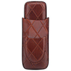 Xifei pu 2 slots conjunto de caixa de charuto portátil humidor caixa com cortador de aço inoxidável viagem fumar acessórios de armazenamento de cigarro