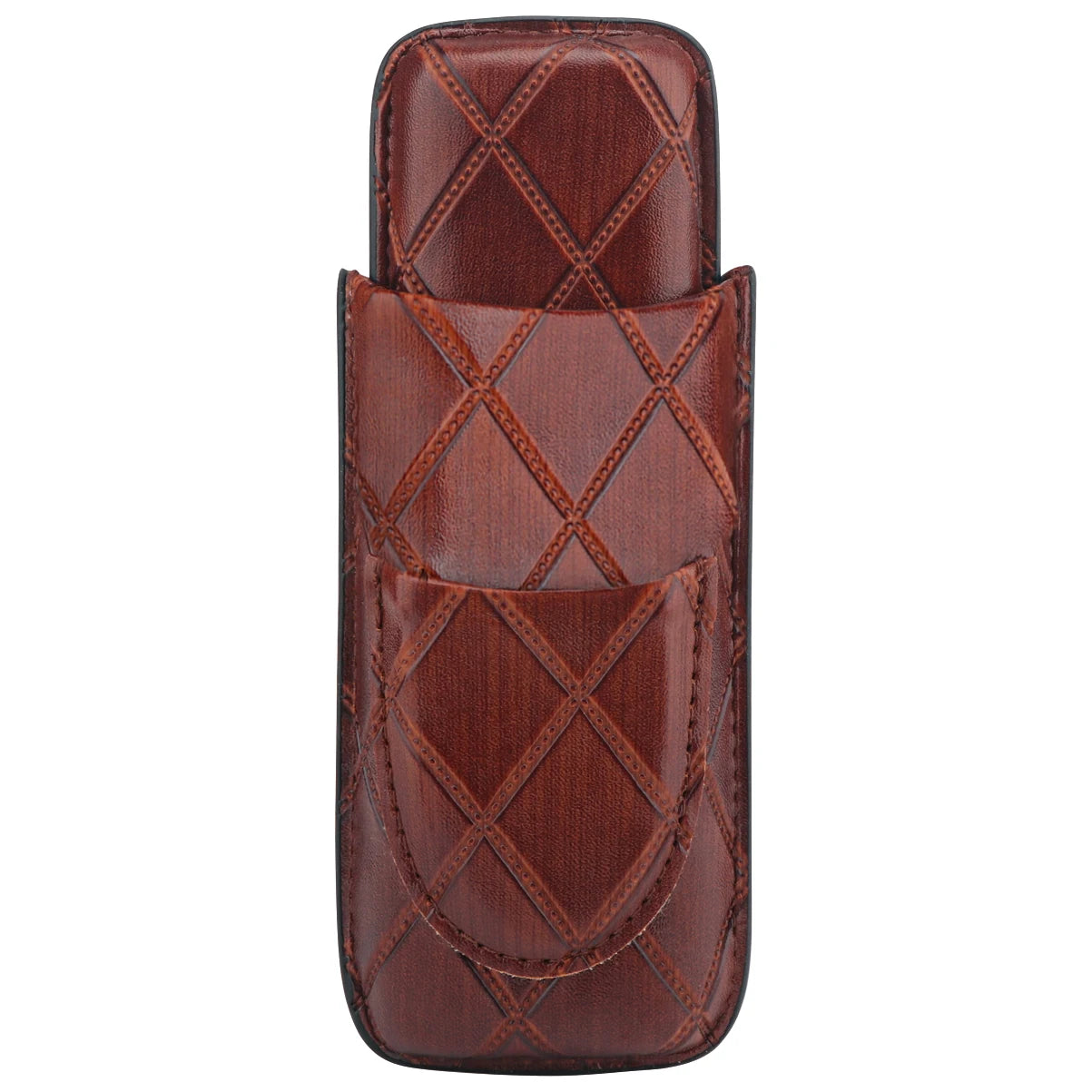 Xifei conjunto de estojo de charuto de couro com 2 espaços, caixa umidificador portátil com cortador de aço inoxidável, acessórios de armazenamento de cigarro para viagem e fumar