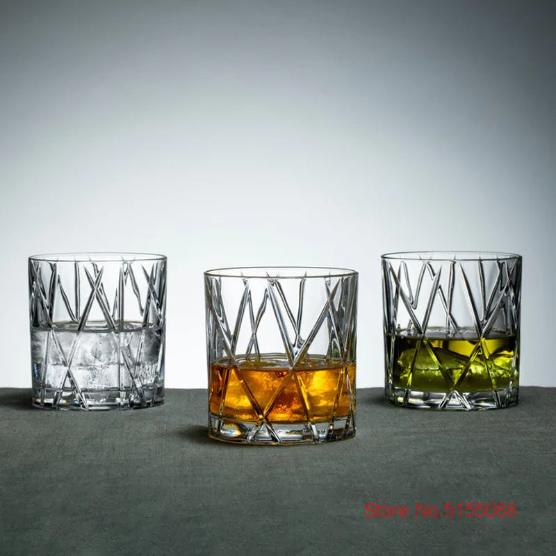 Estilo nórdico dinamarca cidade uísque vidro antiquado vinho mulled vinho copo sombra arte cristal claro copo de uísque para barra