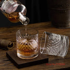 Copo de uísque 3D Relief, Copo de vinho vodca, Coquetel, Copo de cerveja, moda antiga brilhante, estilo europeu moderno, Aurora brilhante