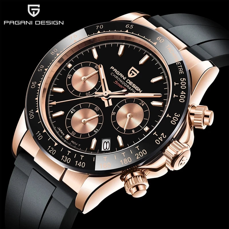 Pagani design novos relógios de quartzo masculino marca superior luxo relógio ouro japão vk63 movimento vidro safira relógio masculino relogio masculino