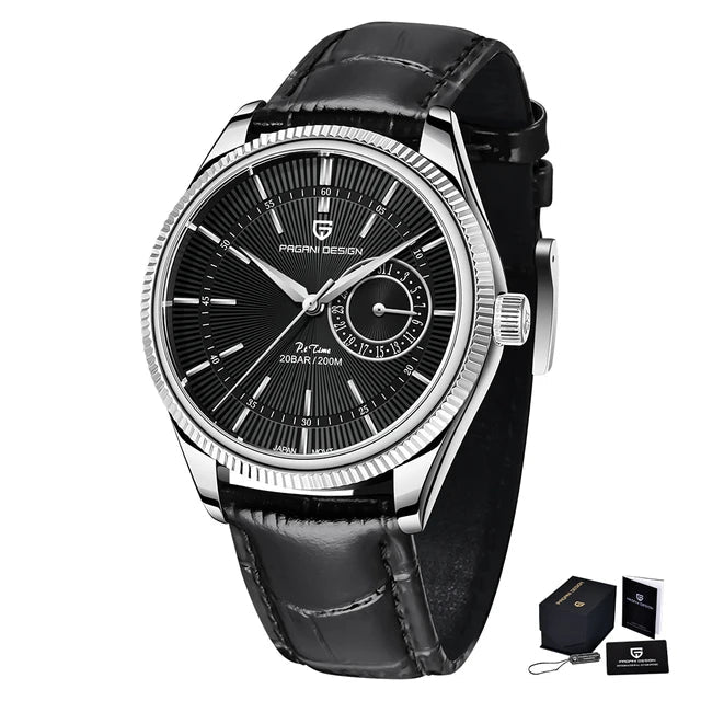 Pagani design masculino relógios de pulso quartzo luxo vidro safira mergulhador relógio masculino 200m à prova dwaterproof água data relógio de negócios para homem
