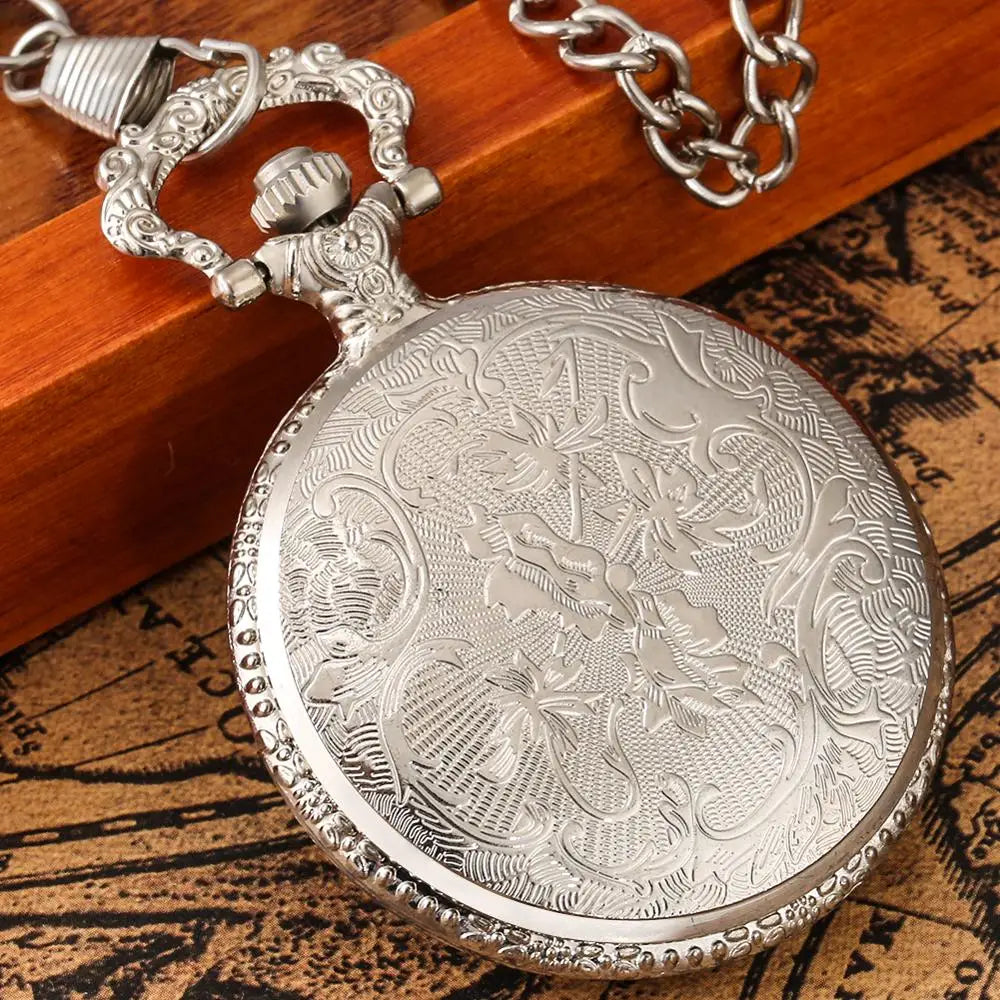 Relógio de bolso completo Hunter Quartz Gold Fish Fob, relógio pendente, corrente áspera 30cm, presentes de luxo para homens