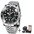 Pagani design 40mm luxo masculino relógio de pulso mecânico aço inoxidável gmt marca superior vidro safira relógios masculinos reloj hombre