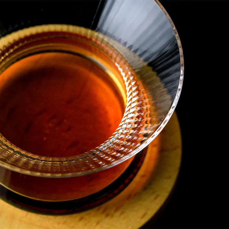 Japonês edo kiriko uísque rotação vidro puro tigela coleção cristal copo de uísque cappie xo brandy snifter limitada caixa de presente de madeira