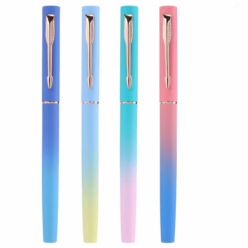 Caneta-tinteiro de cor metálica, negócios e escritório, papelaria escolar estudantil, canetas de tinta, qualidade de luxo, 5068