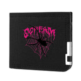 Nova carteira masculina de lona dobrável duplo zíper moeda bolso para titular do cartão de identificação curto titular do cartão carteira