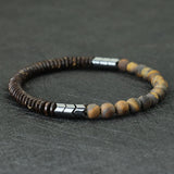 Nova pulseira de contas de coco masculina 6mm natural azul arenito tigre olhos pedra braclet chakra energia braslet yoga madeira brazalete