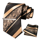 Clássico masculino floral gravata 8cm conjunto de gravata de seda bolso quadrado gravata clipe ternos de negócios acessórios noivo casamento cravat