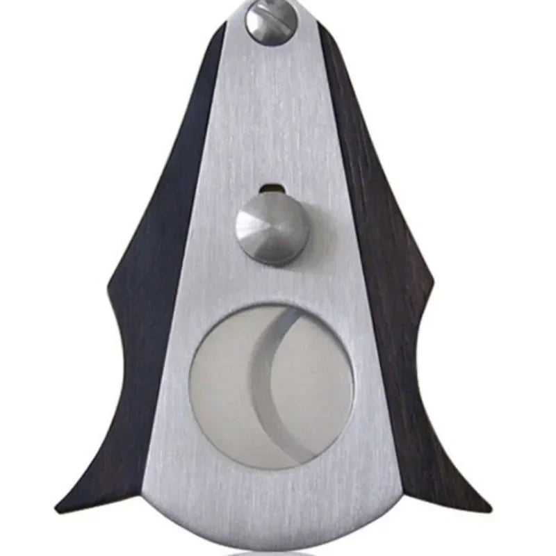 Faca de charuto de sândalo com bordas duplas e tesoura de charuto em forma de morcego personalizada acessórios ferramenta portátil