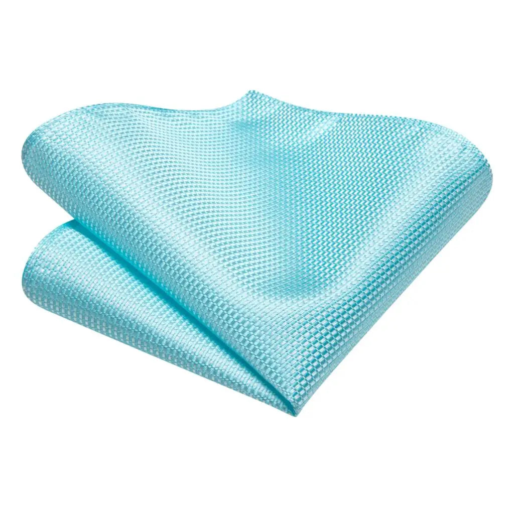Gravata de negócios de seda azul claro sólido 2023 novo hi-tie designer gravata masculina luxo 8.5cm lenço abotoadura broche gravata de casamento para homem