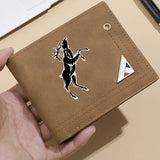 Carteira casual retrô masculina DEABOLAR Carteira de couro PU de grande capacidade com slot para vários cartões