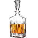 Cristal sem chumbo uísque decanter & licor decanter com rolha de vidro para álcool bourbon scotch 650ml