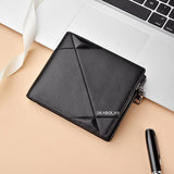 Carteira curta masculina de alta qualidade titular do cartão de crédito negócios casual multi-função zíper moeda bolso moeda carteira